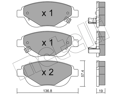 Brake Pad Set, disc brake (22-0948-1)