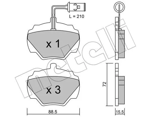 Brake Pad Set, disc brake (22-0353-1)