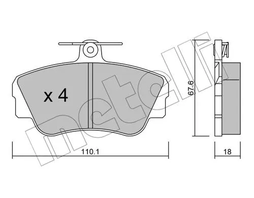 Brake Pad Set, disc brake (22-0130-0)