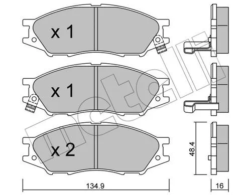 Brake Pad Set, disc brake (22-0810-0)