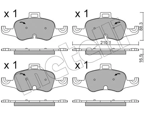 Brake Pad Set, disc brake (22-1127-0)