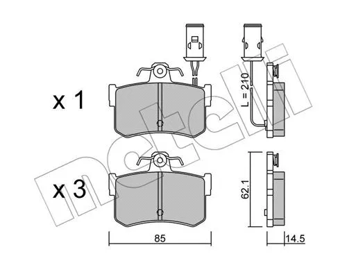 Brake Pad Set, disc brake (22-0691-0)
