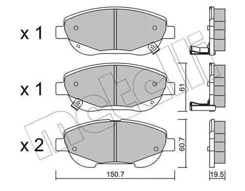 Brake Pad Set, disc brake (22-0879-0)