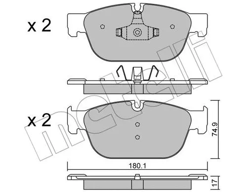 Brake Pad Set, disc brake (22-0854-0)