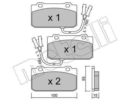 Brake Pad Set, disc brake (22-0040-1)