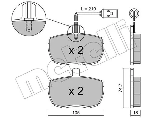 Brake Pad Set, disc brake (22-0016-2)