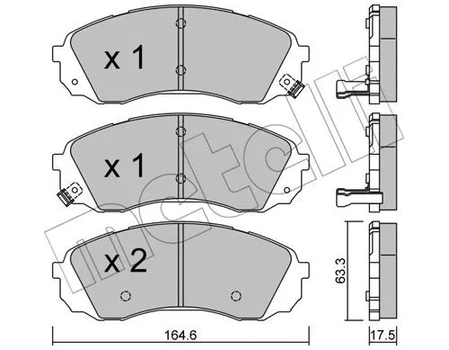 Brake Pad Set, disc brake (22-0785-0)