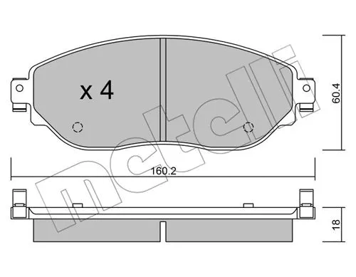 Brake Pad Set, disc brake (22-1003-0)
