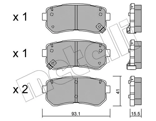 Brake Pad Set, disc brake (22-0725-0)