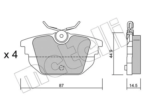 Brake Pad Set, disc brake (22-0299-0)