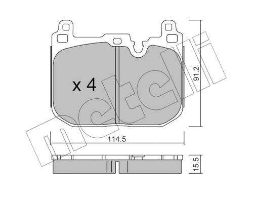 Brake Pad Set, disc brake (22-1015-4)
