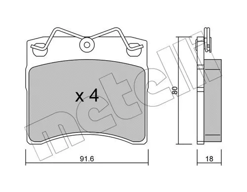 Brake Pad Set, disc brake (22-0163-0)