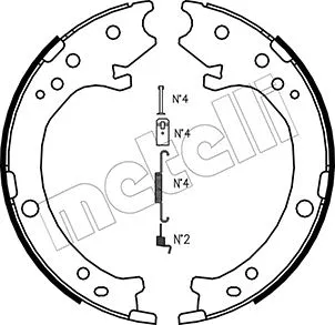 Brake Shoe Set, parking brake (53-0161K)