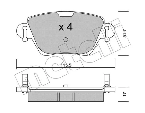 Brake Pad Set, disc brake (22-0319-0)