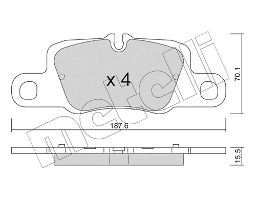 Brake Pad Set, disc brake (22-1257-0)