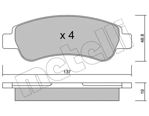 Brake Pad Set, disc brake (22-0710-0)