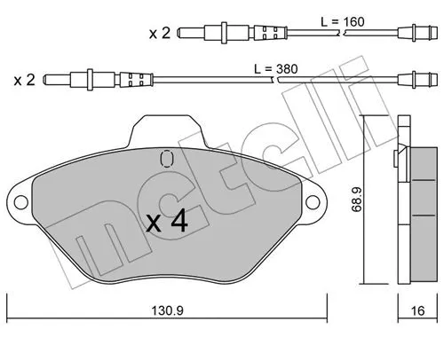 Brake Pad Set, disc brake (22-0157-0)