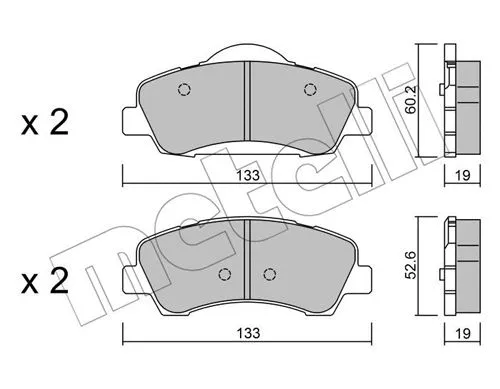 Brake Pad Set, disc brake (22-0982-0)