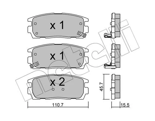 Brake Pad Set, disc brake (22-0779-0)