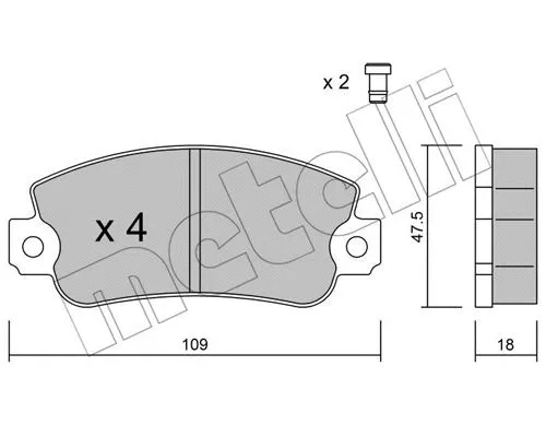 Brake Pad Set, disc brake (22-0033-1)