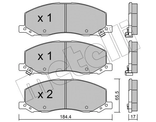 Brake Pad Set, disc brake (22-0923-0)