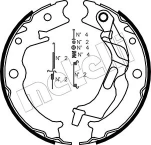 Brake Shoe Set, parking brake (53-0052K)