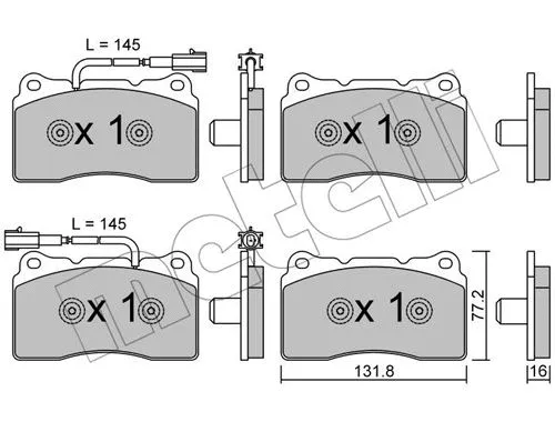 Brake Pad Set, disc brake (22-0288-6)