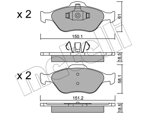 Brake Pad Set, disc brake (22-0316-0)