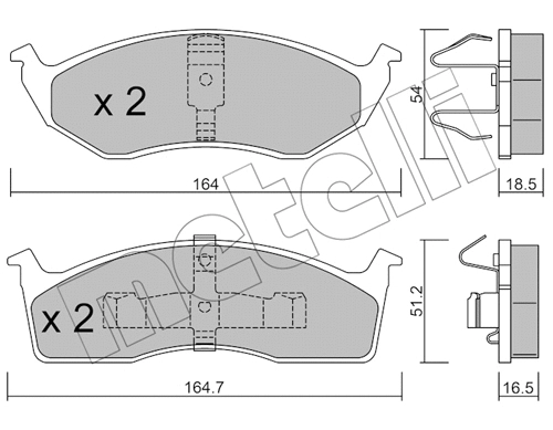 Brake Pad Set, disc brake (22-0356-0)