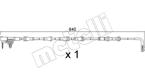 Warning Contact, brake pad wear (SU.383)