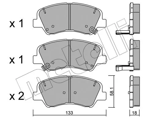 Brake Pad Set, disc brake (22-0943-0)