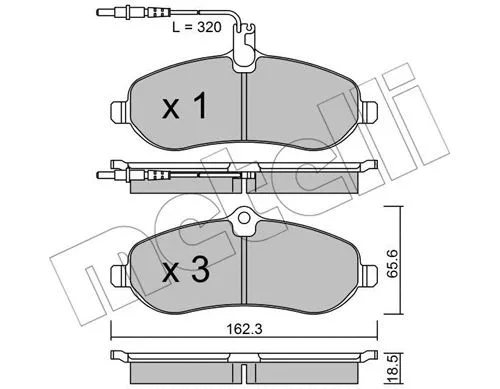 Brake Pad Set, disc brake (22-0707-0)
