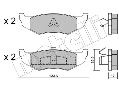 Brake Pad Set, disc brake (22-0522-0)