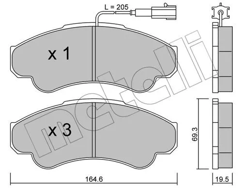 Brake Pad Set, disc brake (22-0326-0)