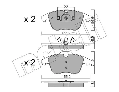 Brake Pad Set, disc brake (22-0675-5)