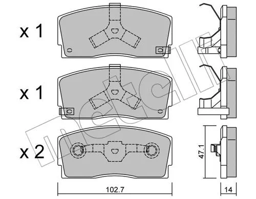 Brake Pad Set, disc brake (22-0240-0)