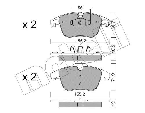 Brake Pad Set, disc brake (22-0675-3)