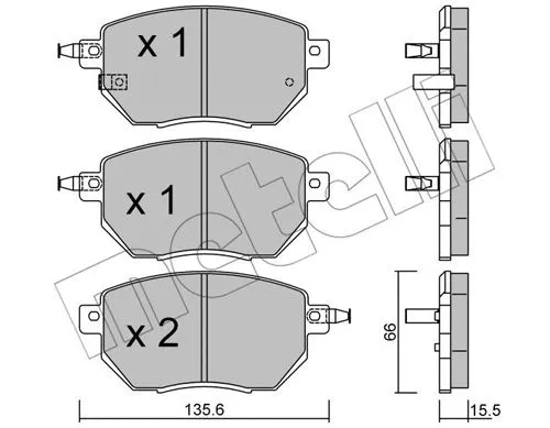 Brake Pad Set, disc brake (22-0741-0)
