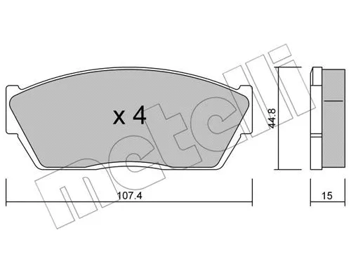 Brake Pad Set, disc brake (22-0054-0)