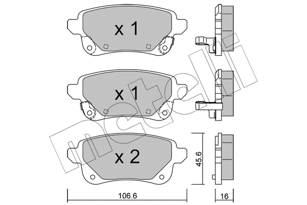 Brake Pad Set, disc brake (22-1112-1)