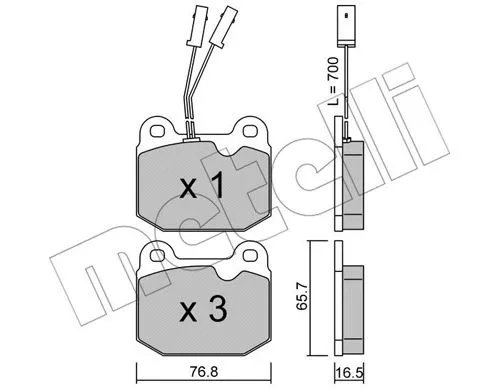 Brake Pad Set, disc brake (22-0013-0)