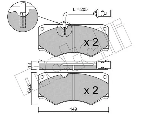 Brake Pad Set, disc brake (22-0014-2)