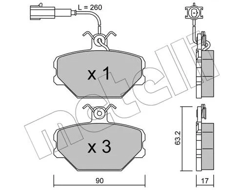 Brake Pad Set, disc brake (22-0059-0)
