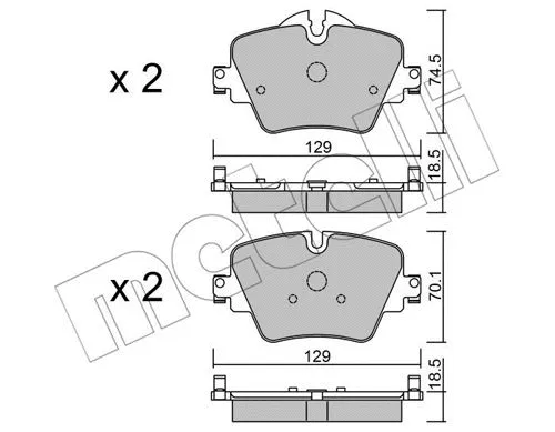 Brake Pad Set, disc brake (22-1037-0)