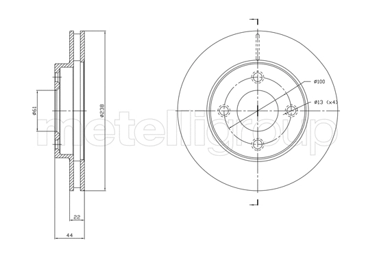 Brake Disc (23-1808C)