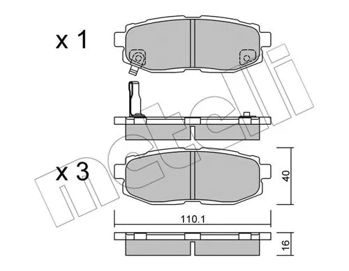 Brake Pad Set, disc brake (22-0875-0)