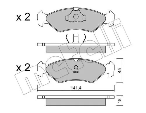 Brake Pad Set, disc brake (22-0073-0)