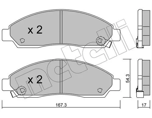 Brake Pad Set, disc brake (22-0731-0)