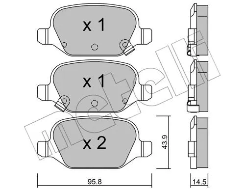 Brake Pad Set, disc brake (22-0324-5)