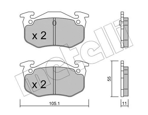 Brake Pad Set, disc brake (22-0038-0)